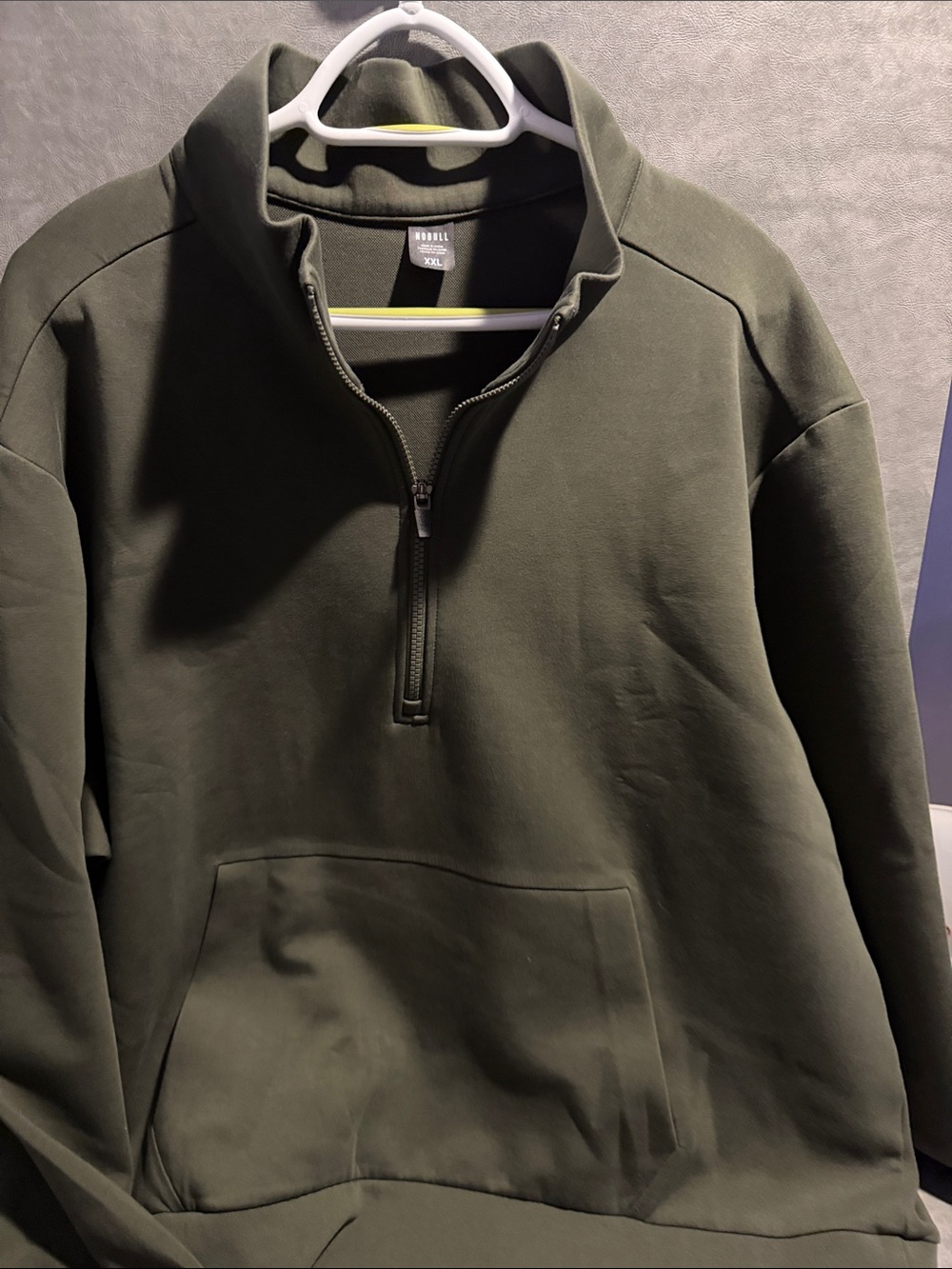 NOBULL Olive Green Crew Sweatshirt with Subtle Branding New Without Tags